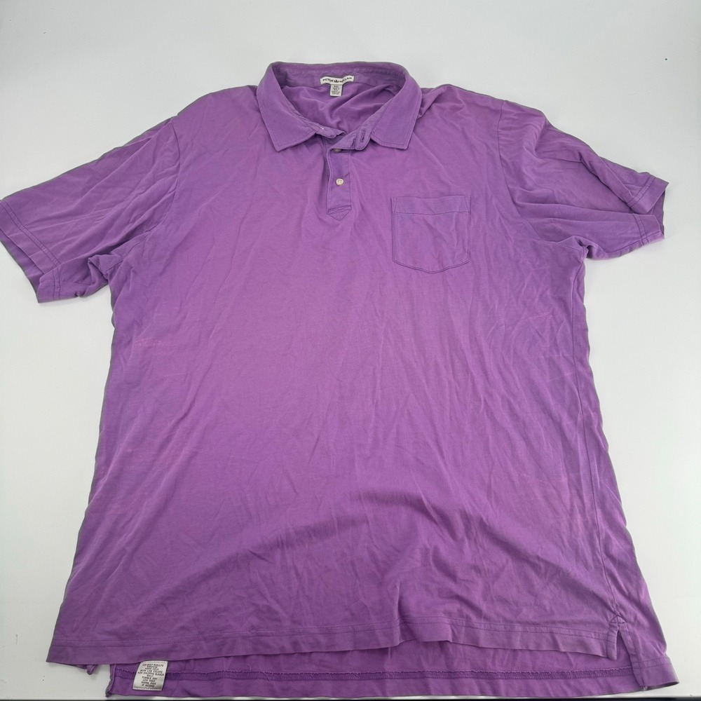 Peter Millar Mens XXL Purple Pima‎ Cotton Polo Shirt Short Sleeve Casual Top